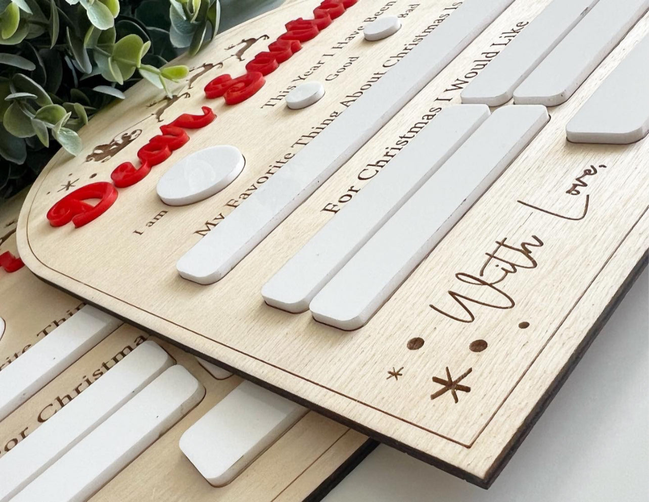 Dear Santa Christmas sign