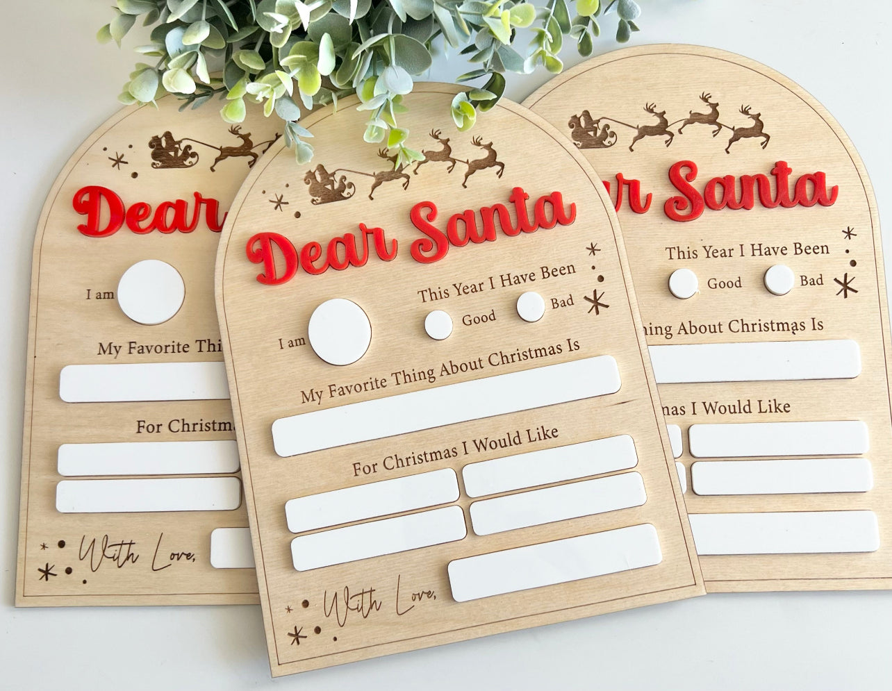 Dear Santa Christmas sign