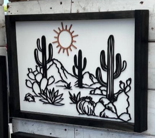 Long desert sign