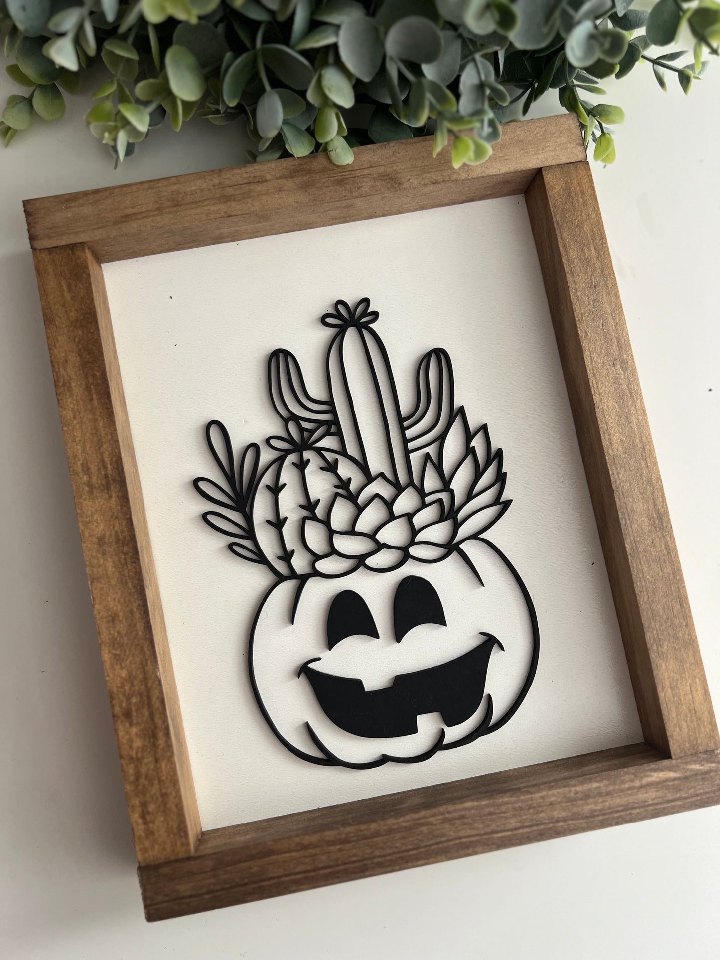 Pumpkin cactus sign