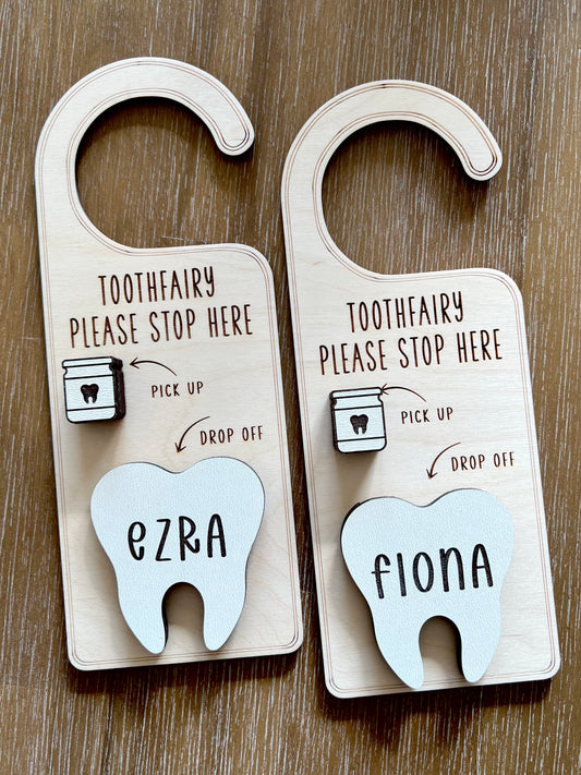 Tooth fairy door hanger